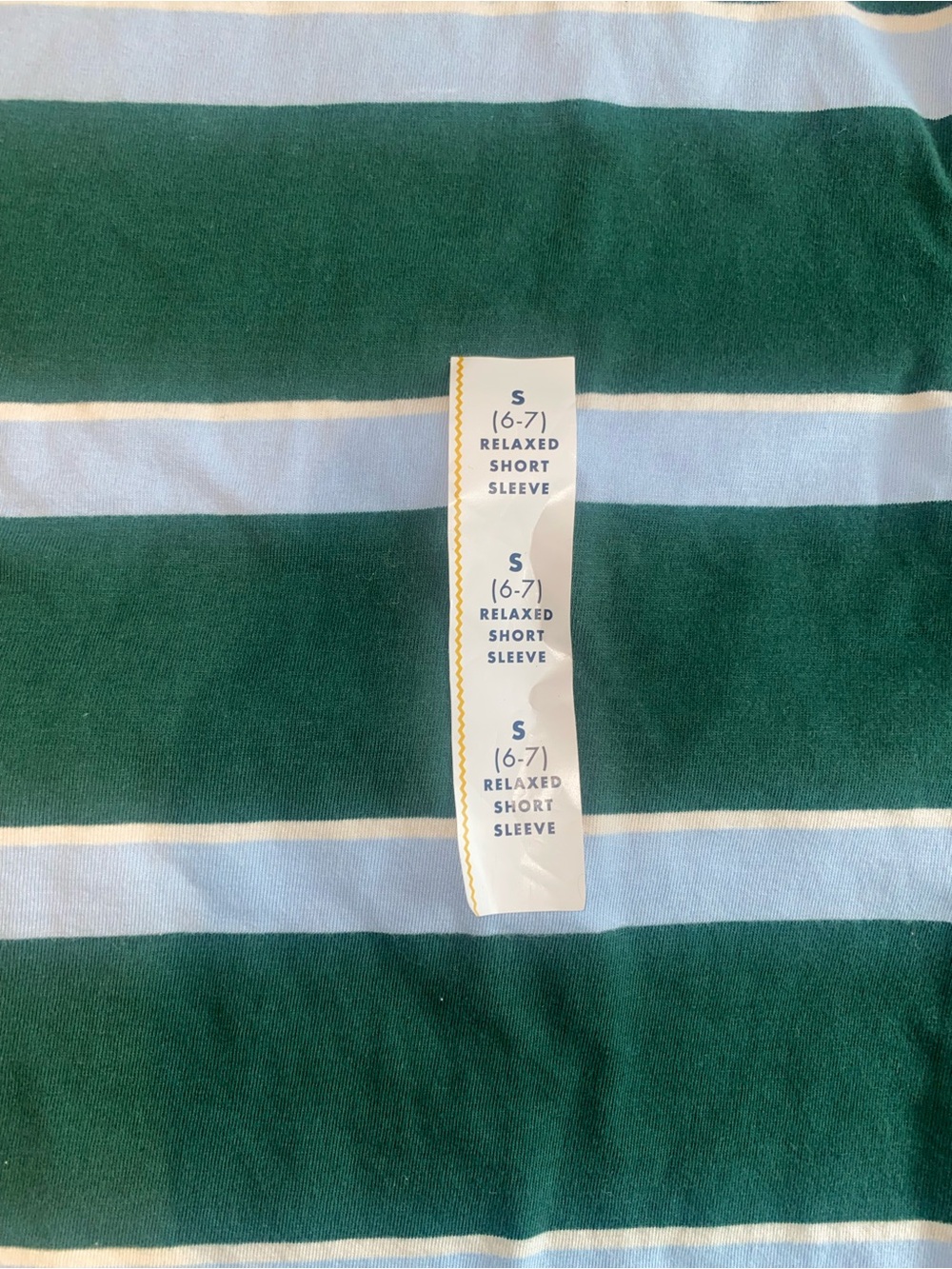 Cat & Jack Emerald Green and White Striped Short Sleeve Tee - Picture 3 of 8